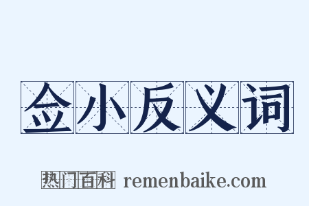 佥小反义词是什么意思的图片
